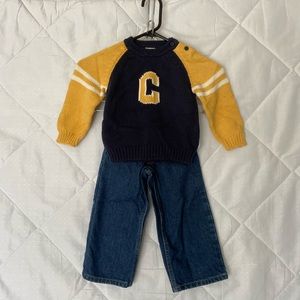 Covington Boys Sweater and Jeans outfit, Size 24M. Only worn once- MAKE A OFFER!